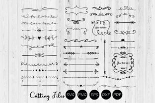 36 Hand Drawn Floral Ornaments and Text for Graphic Templates