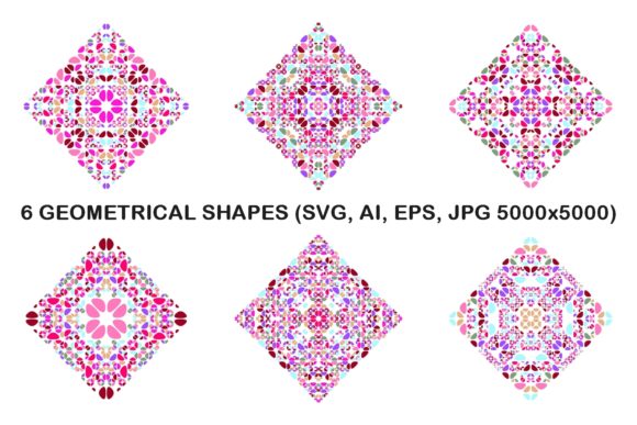 6 Floral Square Logo Templates for Crafts and Graphics