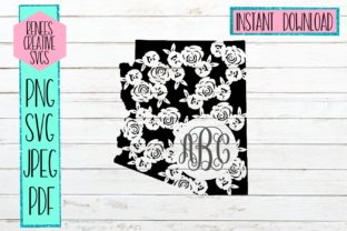 Arizona Floral Monogram Cutting File for Crafts and Graphics
