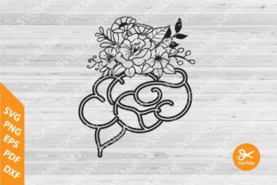 Brain Floral Graphics for Creative Crafts and Digital Publishing