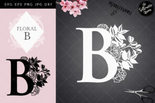 Floral Alphabet B for Crafts and Graphics