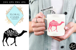 Floral Camel Silhouette Vector for Crafts and Graphics