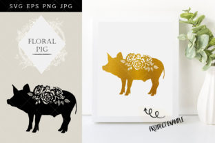 Floral Pig Silhouette Vector Review