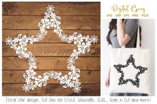 Floral Star Design for Graphics and Crafts