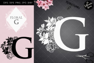 G - Floral Letter Design for Crafts and Graphics