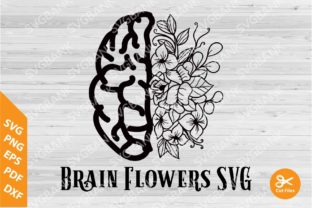 Half Brain Floral: A Graphic Design Asset for Crafts and Local Branding