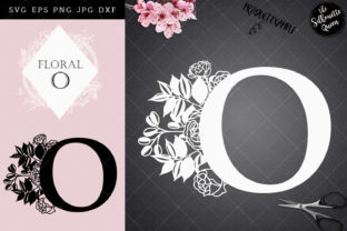 O - Floral Letter Design for Graphics and Crafts