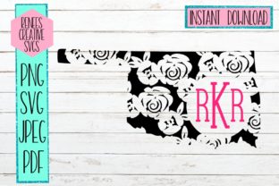 Oklahoma Floral Monogram - A Graphic Design Asset for Crafts and Creative Projects