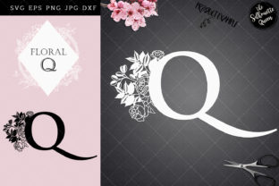 Q - Floral Letter Design for Crafts and Graphics