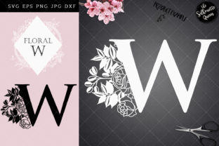 W - Floral Letter Design Review for Embroidery Projects