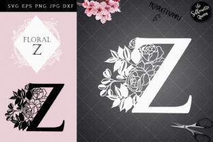 Z - Floral Letter Design for Crafts and Graphics